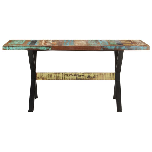 Mesa De Comedor De Madera Maciza Reciclada 160x80x76 Cm_0