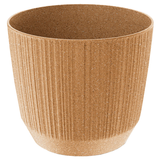 Macetero Color Ocre,sin Depósito , Colección Ryfo Eco De 19,5 X 19,5 X 17 Cm, Capacidad De L._0