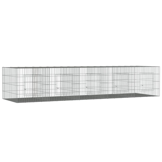 Vidaxl Jaula Para Conejos 5 Paneles Hierro Galvanizado 273x79x54 Cm_0