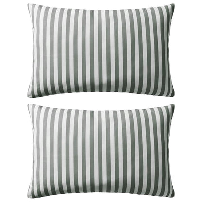 Vidaxl Cojines Para Exterior A Rayas 60x40 Cm Gris 2 Unidades_0
