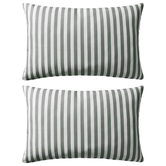 Vidaxl Cojines Para Exterior A Rayas 60x40 Cm Gris 2 Unidades_0