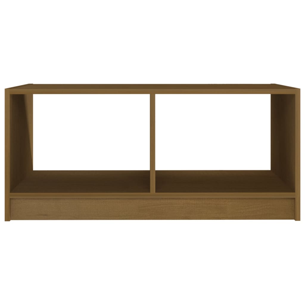 Mesa De Centro Madera Maciza Pino Marrón Miel 75x50x33,5 Cm_3