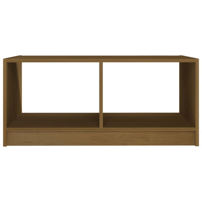 Mesa De Centro Madera Maciza Pino Marrón Miel 75x50x33,5 Cm_3