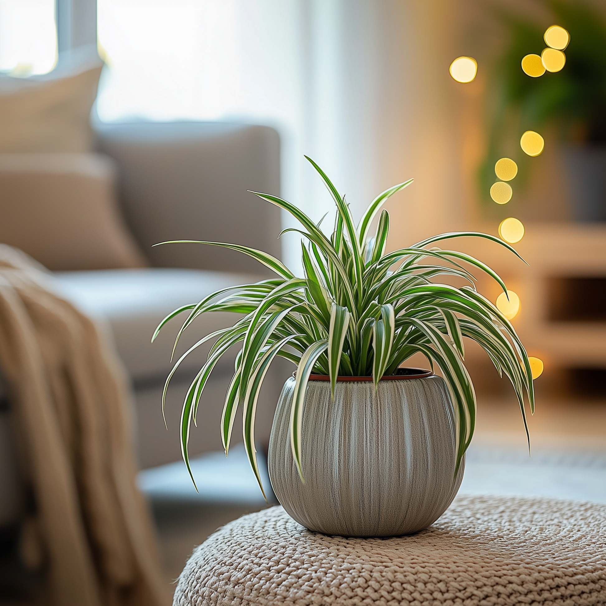 Malamadre - 6 Pzs - Chlorophytum Comosum 'atlantic' - Altura 25-40cm - ⌀12cm