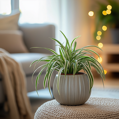 Malamadre - 6 Pzs - Chlorophytum Comosum 'atlantic' - Altura 25-40cm - ⌀12cm