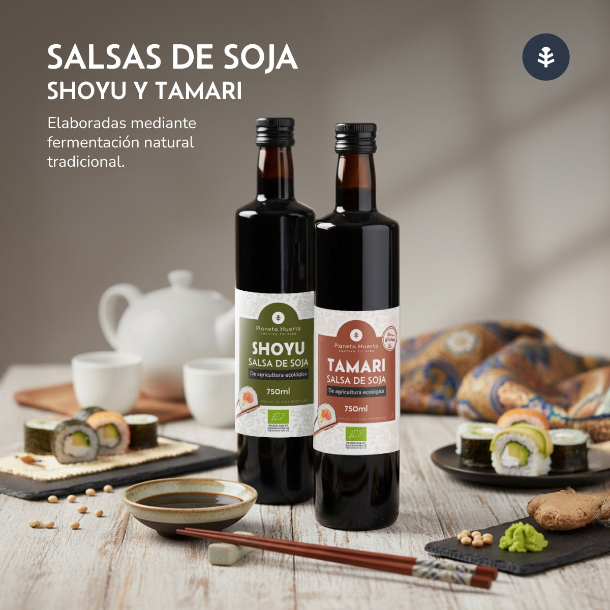 Salsa de soja Tamari ECO Planeta Huerto 250 ml