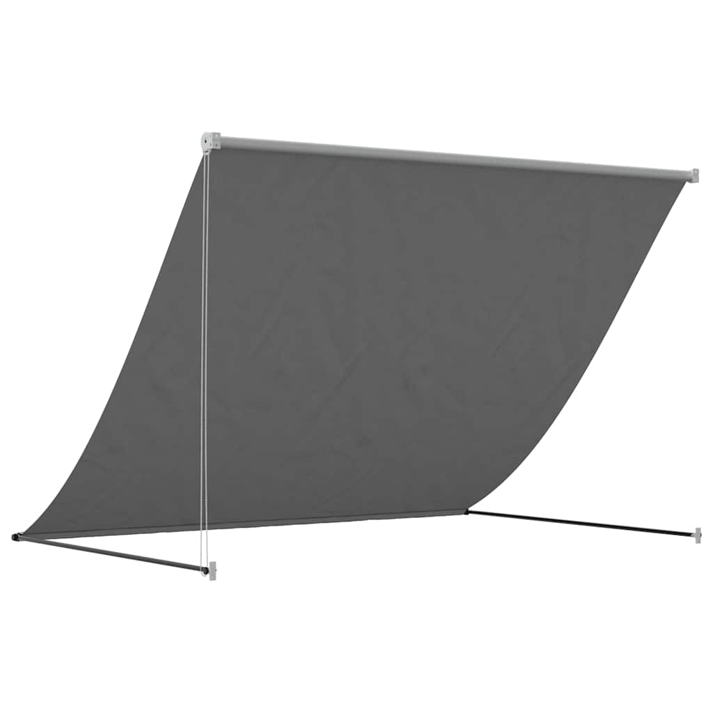 Toldo Retráctil De Tela Y Acero Gris Antracita 200x150 Cm_4