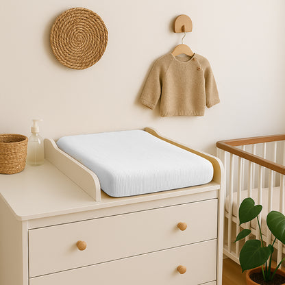 Funda De Colchón Para Cambiador En Algodón Bio Blanca