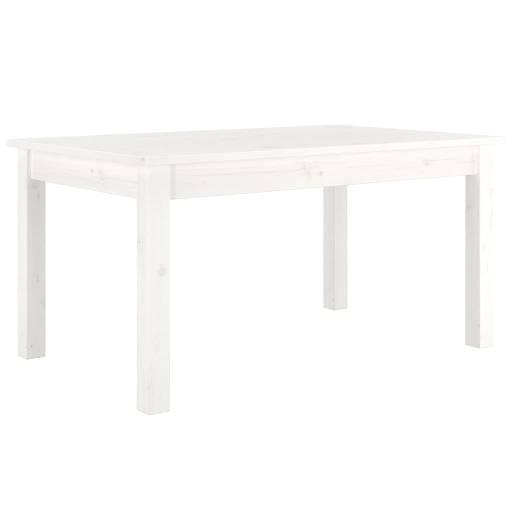 Mesa De Centro De Madera Maciza De Pino Blanco 80x50x40 Cm_0