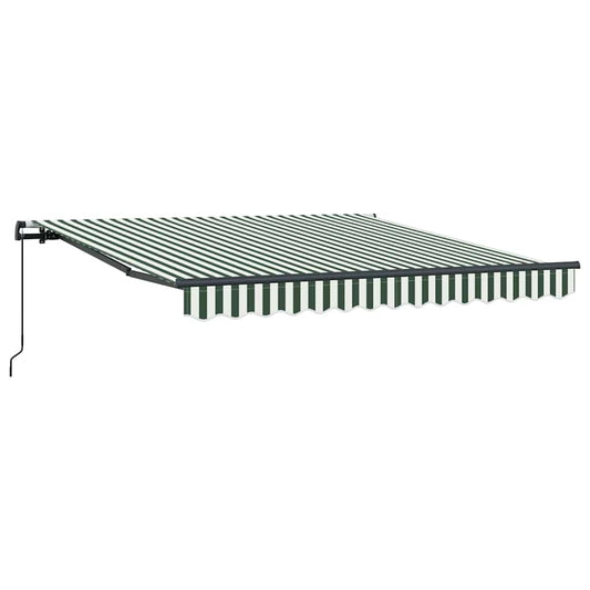 Toldo Retráctil Verde Y Blanco 350 X 250 Cm_0