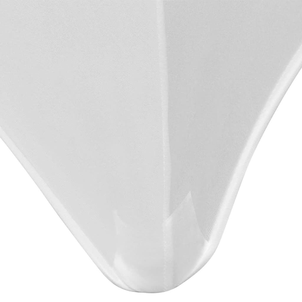 Vidaxl Funda Elástica Para Mesa 2 Uds 183x76x74 Cm Blanco_3