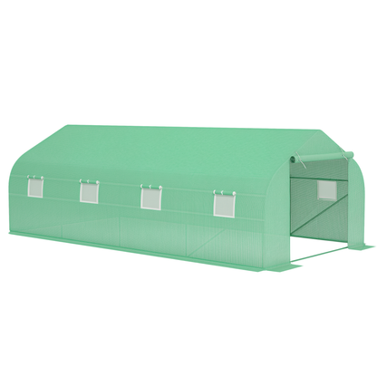 Outsunny Invernadero De Jardín 6x3x2 M Tipo Túnel Para Cultivo Plantas_0