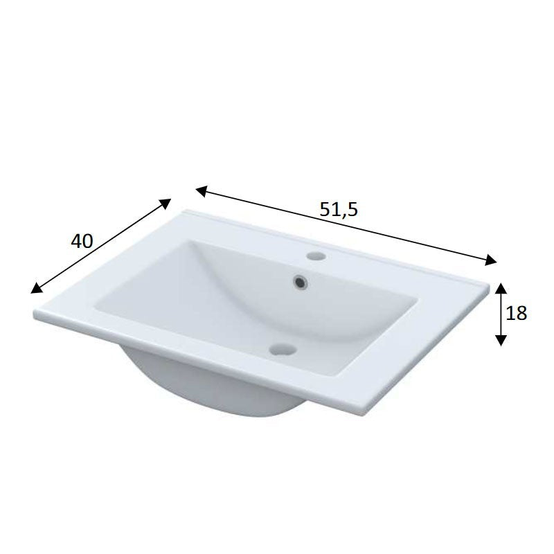 Lavabo Cerámico - 50x40 Cm_1