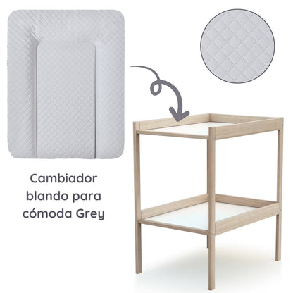 Caro Premium Line Cambiador Blando Para Comoda 50 X 70 Cm  Blanco