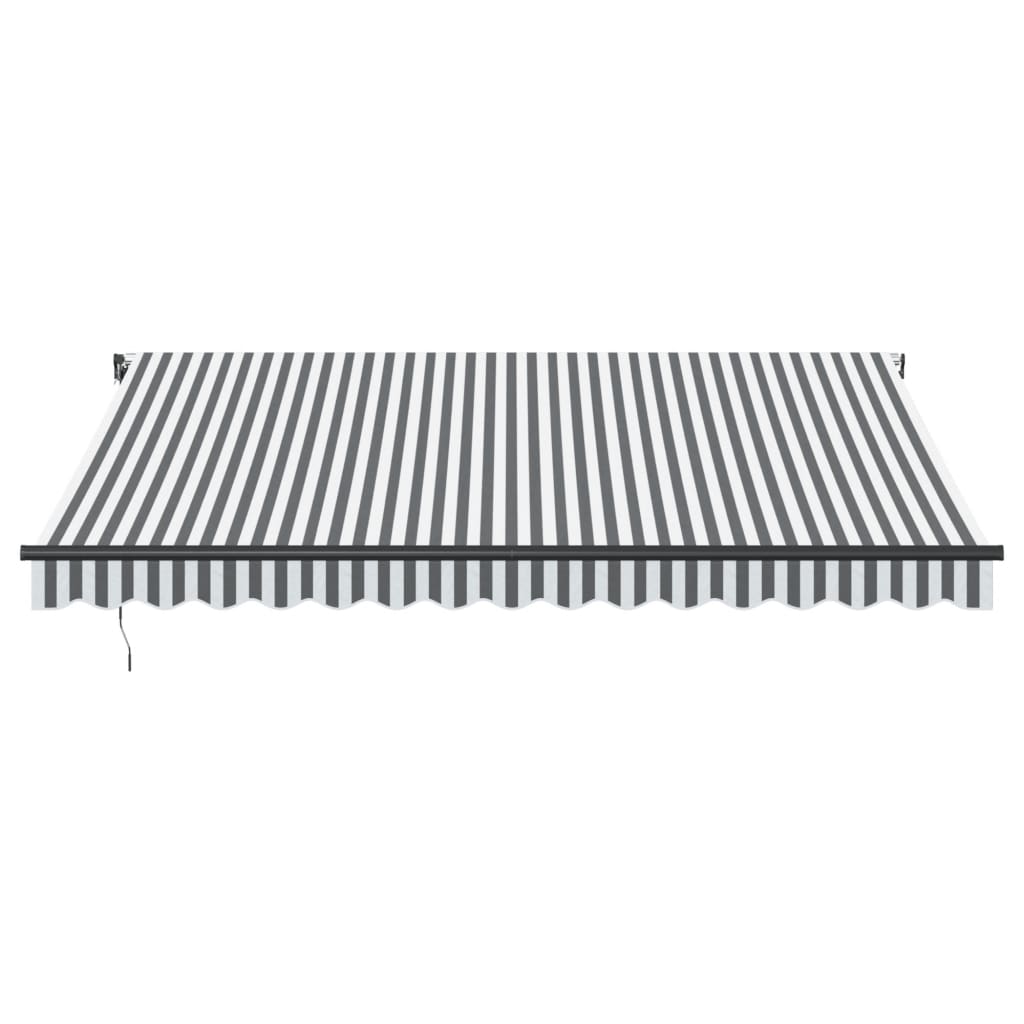 Toldo Retráctil Automático Gris Antracita Y Blanco 400x350 Cm_2