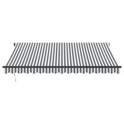 Toldo Retráctil Automático Gris Antracita Y Blanco 400x350 Cm_2