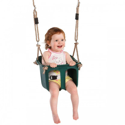Columpio Individual De Madera Redonda Masgames Kila L + Asiento Bebe._4