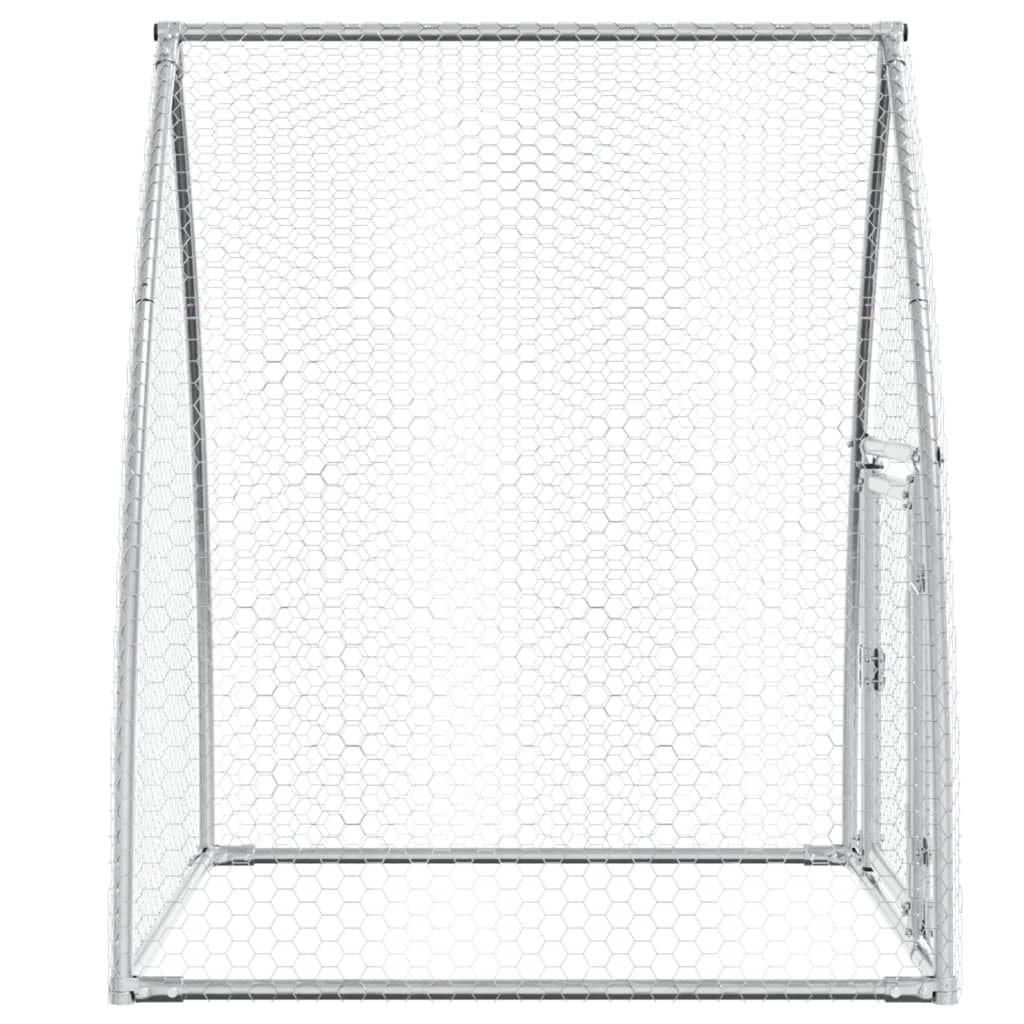 Vidaxl Jaula Para Gallinas Acero Galvanizado Plateado 100x105x120 Cm_5