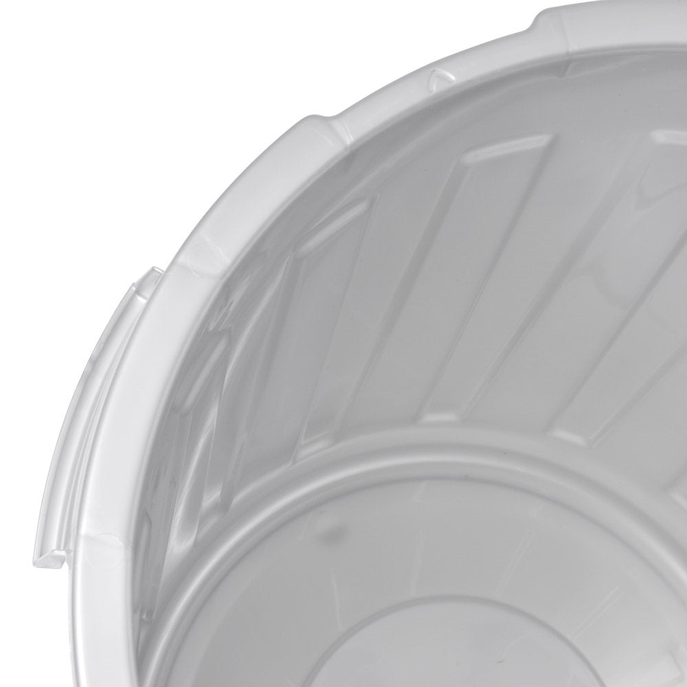 Cubo De Basura / Papelera Polivalente Con Tapa Cerrable, Grande, Plástico Resistente (pp), 23 L, Mats, Plateado_2