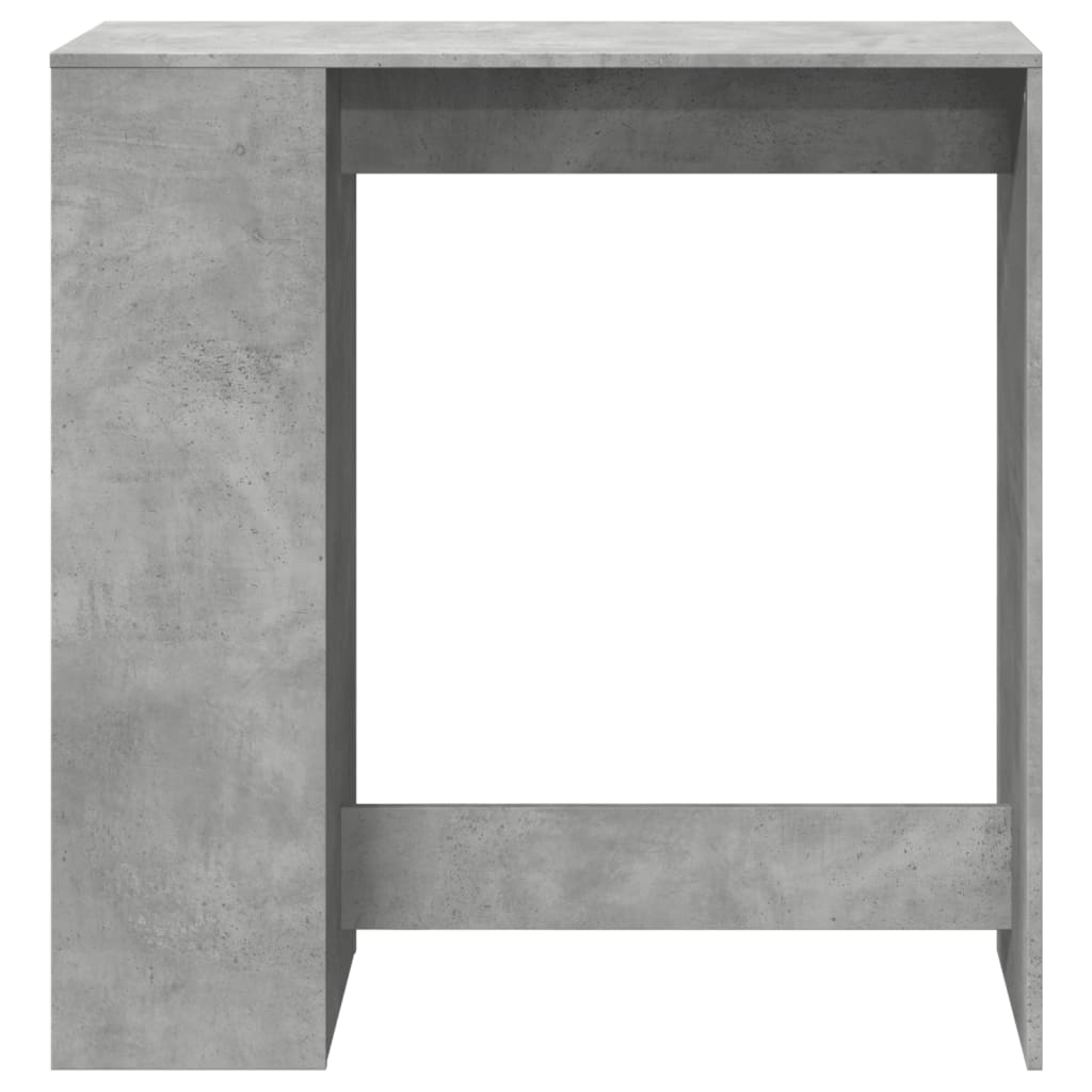 Mesa Alta Bar Con Estantes Madera Gris Hormigón 101x40x103,5 Cm_2
