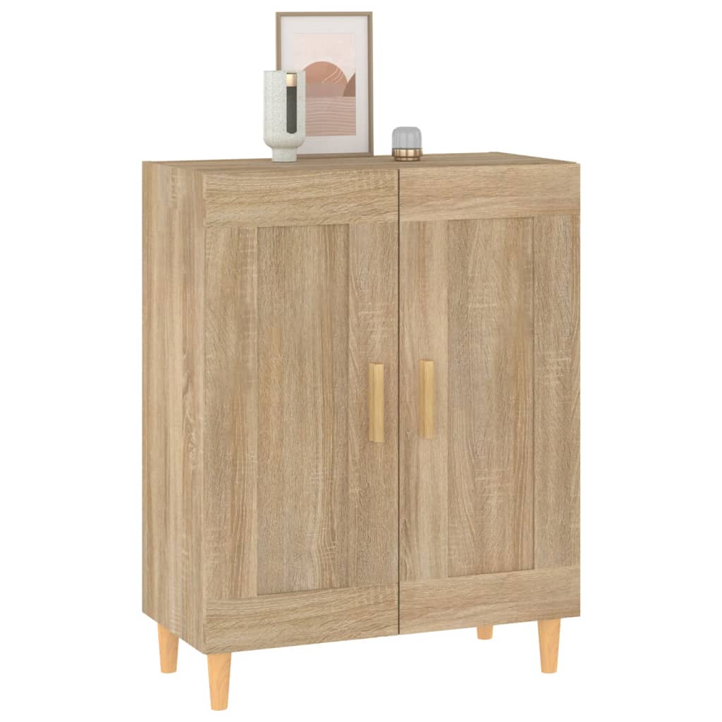 Aparador De Madera Contrachapada Roble Sonoma 69,5x34x90 Cm / Vetonek_4