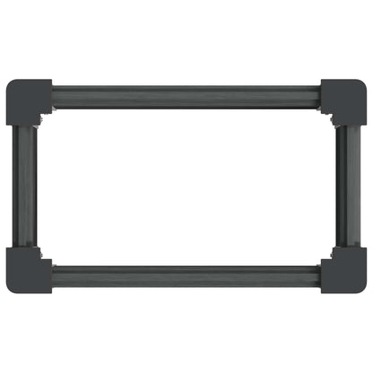 Arriate Elevado Gris 50 X 30 X 36 Cm Wpc Y Aluminio_4