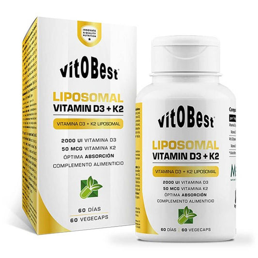 Vitamina D3+k2 Liposomal - 60 Cápsulas - Vitamina D - Vitobest_0