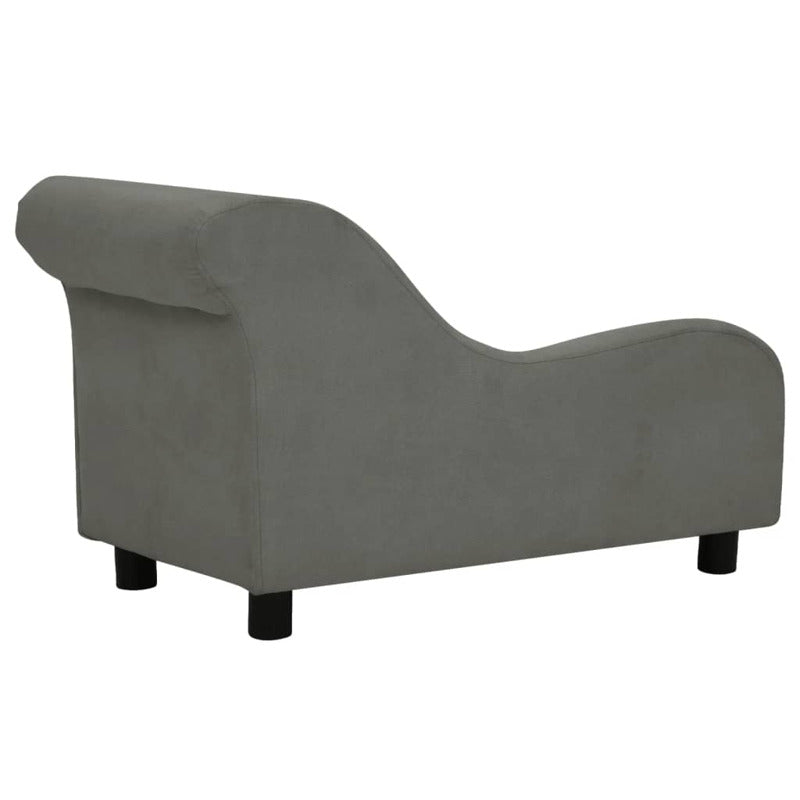 Vidaxl Sofá Para Perros Con Almohada Gris Oscuro Felpa 83x44x44 Cm_5