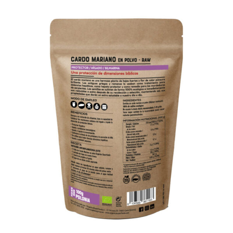 Semillas De Cardo Mariano En Polvo Raw Sin Gluten Bio 100g_1
