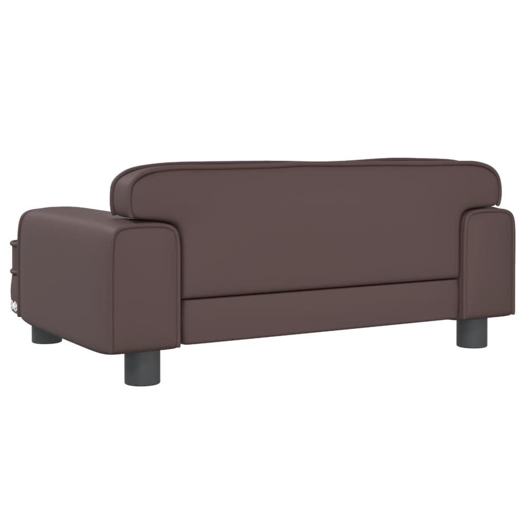 Cama Para Perros De Cuero Sintético Marrón 70x45x30 Cm / Vetonek_2