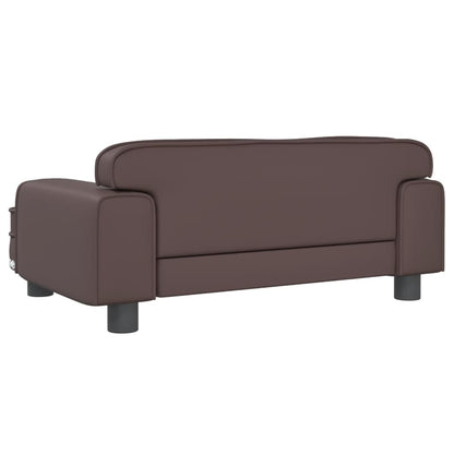 Cama Para Perros De Cuero Sintético Marrón 70x45x30 Cm / Vetonek_2