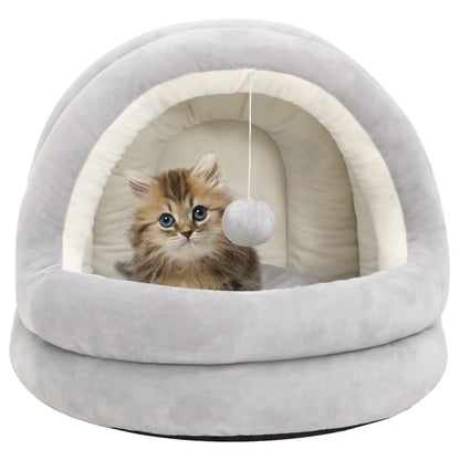 Vidaxl Cama Para Gatos Color Gris Y Crema 50x50x45 Cm_1