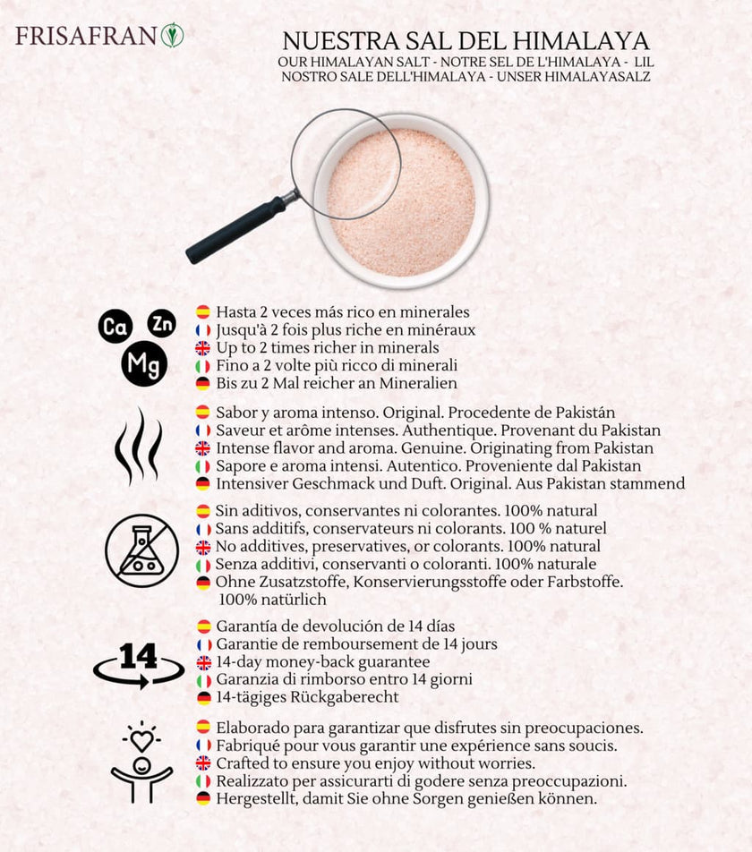 Sal Rosa Del Himalaya Fina - Calidad Y Sabor | Frisafran