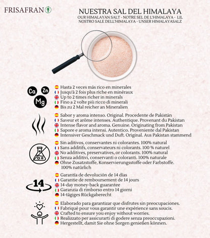 Sal Rosa Del Himalaya Fina - Calidad Y Sabor | Frisafran