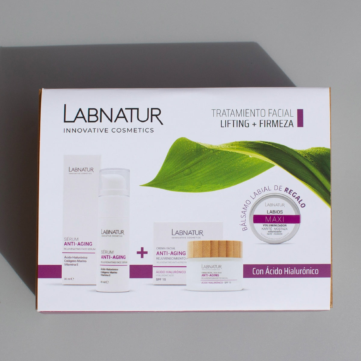 Pack Lifting + Firmeza Labnatur | Sérum y Crema Facial Anti-Aging + Bálsamo Voluminizador de Regalo | Ácido Hialurónico_4