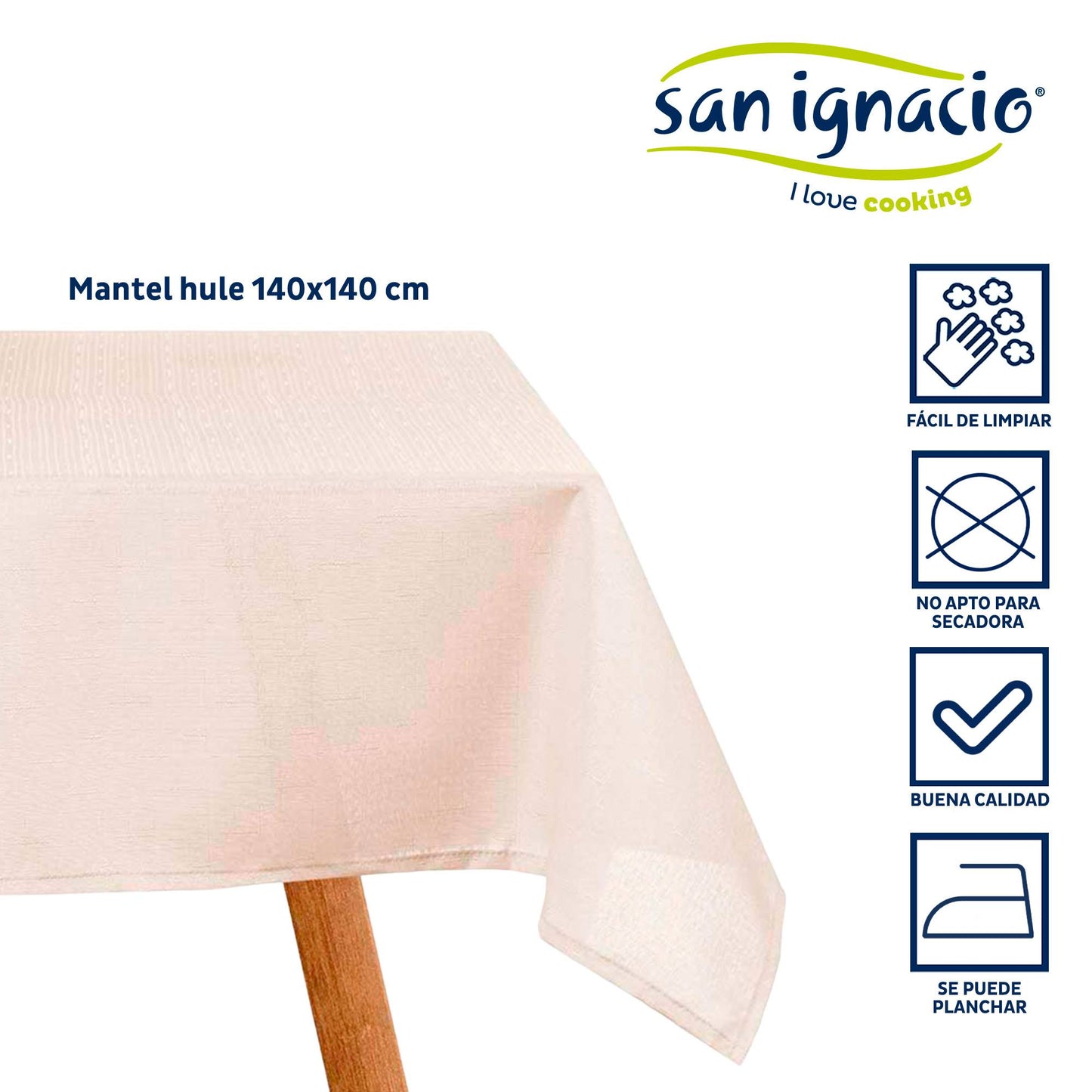 Mantel Poliester 140x140cm Perla Colección Kinvara_1