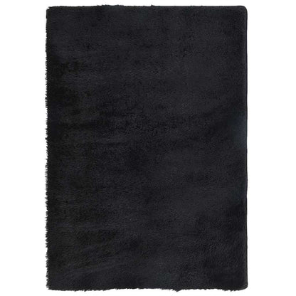 Vidaxl Alfombra Peluda De Pelo Largo Navarra Negra 240x340cm Poliéster_0