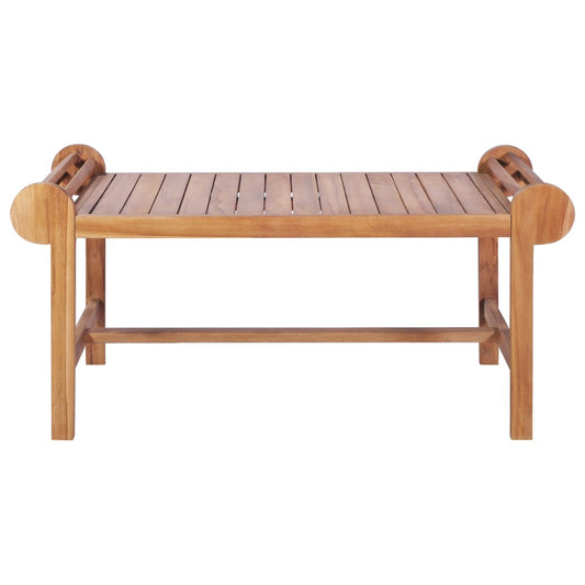 Mesa De Centro De Teca Maciza 100x50x45 Cm_0