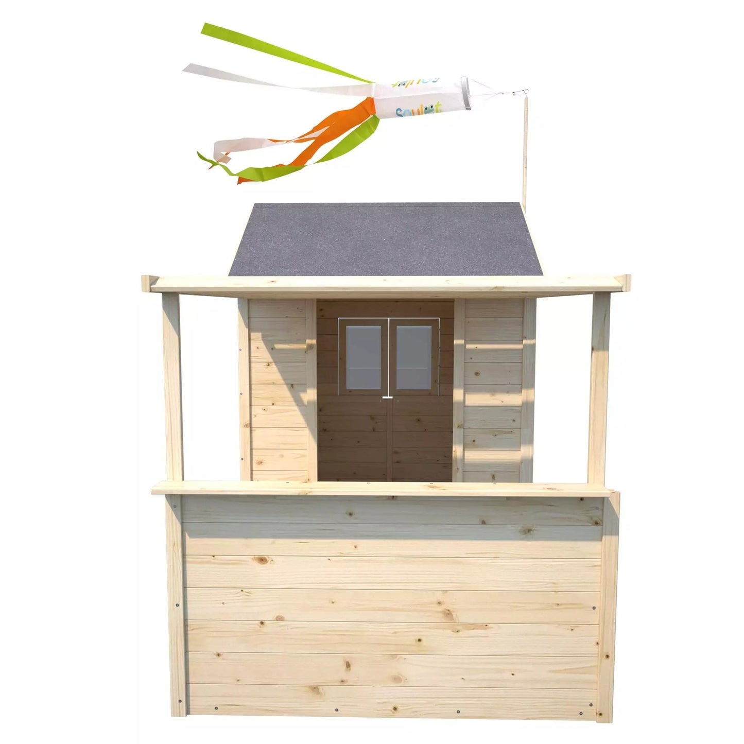 Casita infantil de madera con porche Eugenie Soulet