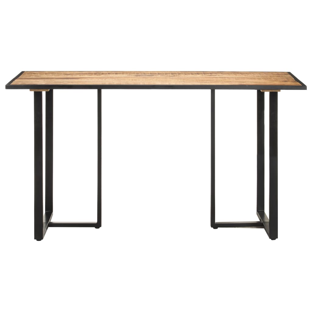 Mesa De Comedor De Madera Maciza De Mango Rugosa 140 Cm_0