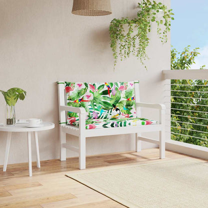 Vidaxl Cojines Para Banco De Jardín 2 Uds Tela Multicolor 100x50x7 Cm_1