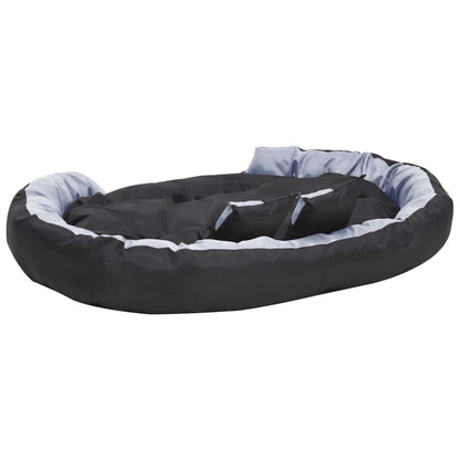 Vidaxl Cojín Para Perro Reversible Y Lavable Gris Y Negro 150x120x25 Cm_4