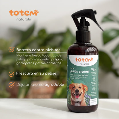 Spray natural repelente para perros Totem Naturals 250 ml