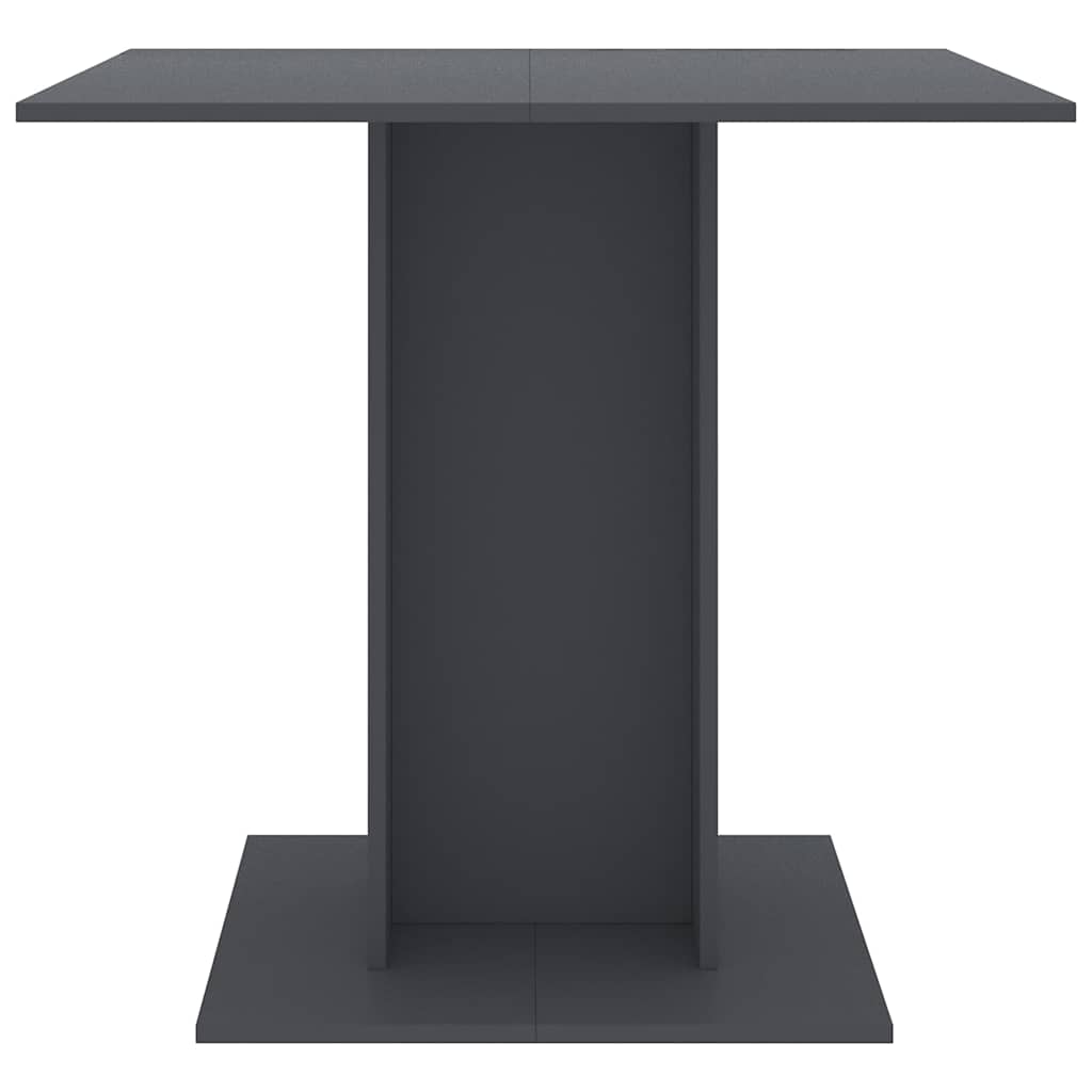 Mesa De Comedor De Madera Contrachapada Gris 80x80x75 Cm_2