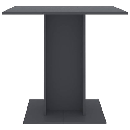 Mesa De Comedor De Madera Contrachapada Gris 80x80x75 Cm_2
