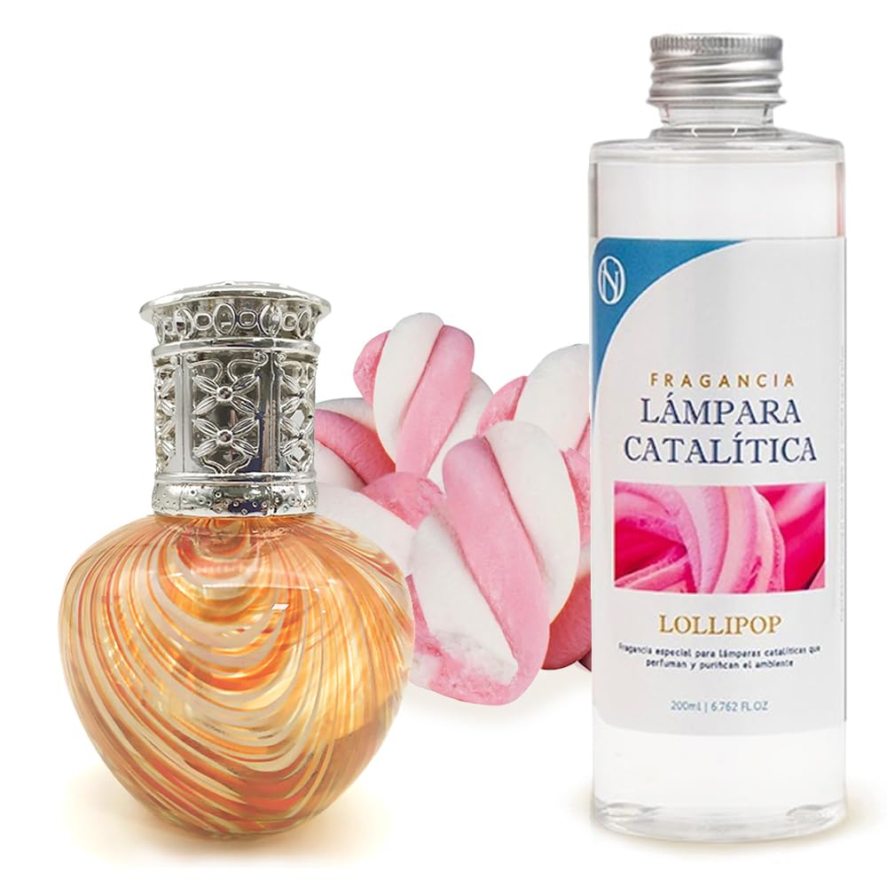 Lámpara Catalítica Orange Waves + Fragancia Lollipop 200 Ml - Elimina Malos Olores, Impurezas Y Perfuma_0