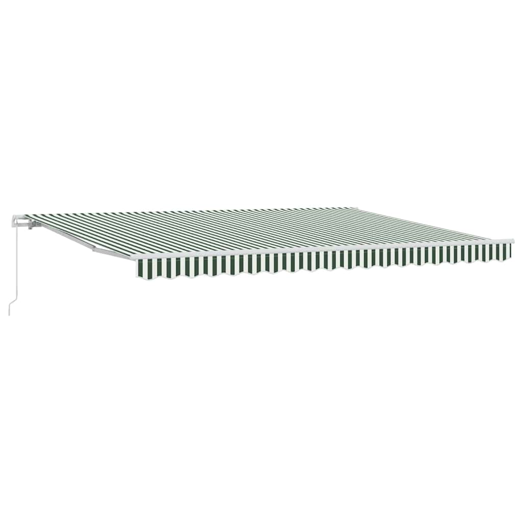 Toldo Retráctil Verde Y Blanco 450 X 350 X 165 Cm_0