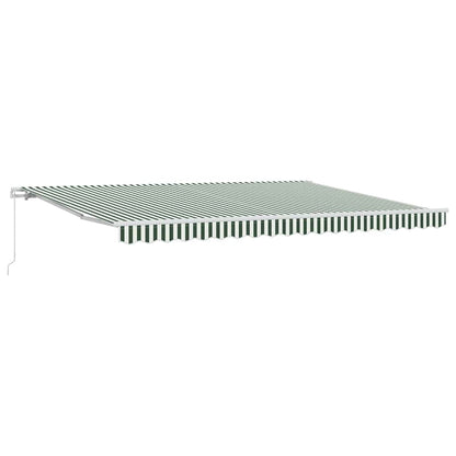 Toldo Retráctil Verde Y Blanco 450 X 350 X 165 Cm_0