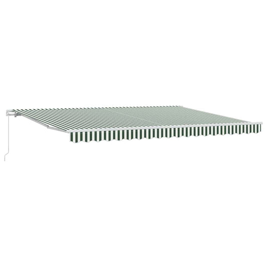 Toldo Retráctil Verde Y Blanco 450 X 350 X 165 Cm_0