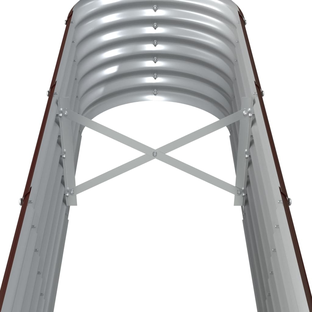 Jardinera Arriate Acero Galvanizado Marrón 260x40x36 Cm_4